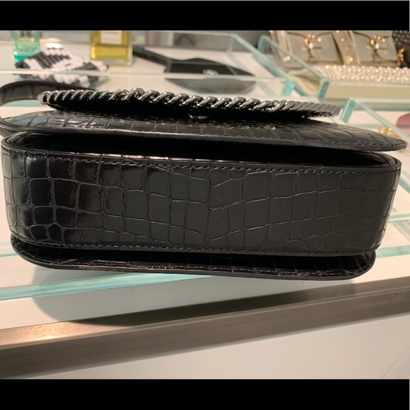 Stella McCartney Embossed Crocodile Effect Medium Falabella box shoulder bag - Picture 3 of 12